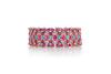Panchoo Classics Ruby & Turquoise Blossom Jewelry Set